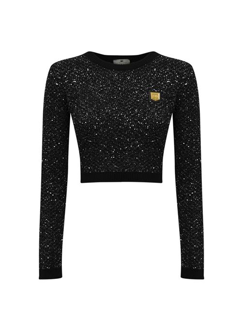 Crop top in lana con paillettes Elisabetta Franchi | MK33M47E2X16